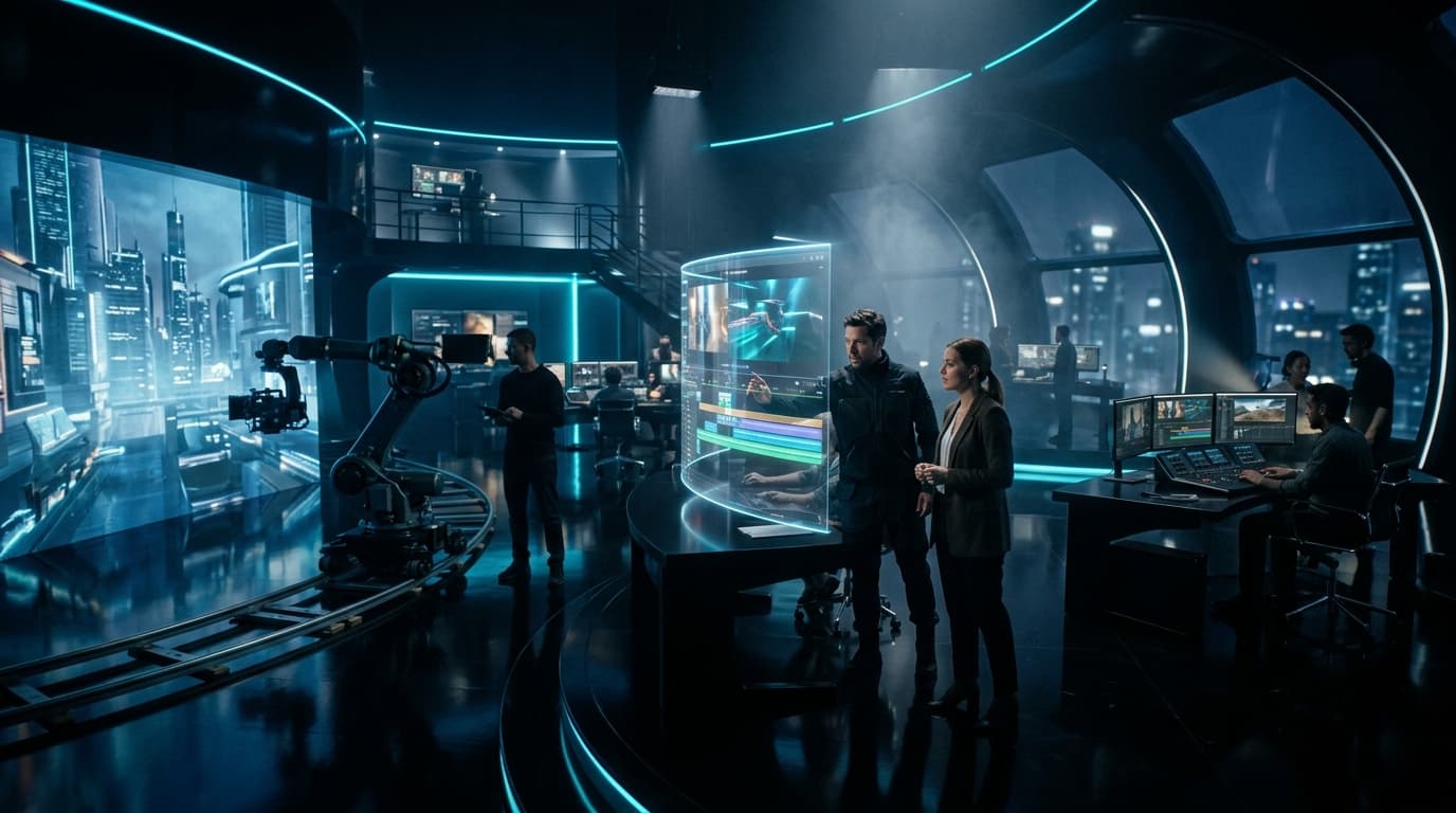 The future of AI cinematic production combining Hollywood filmmaking with advanced artificial intelligence