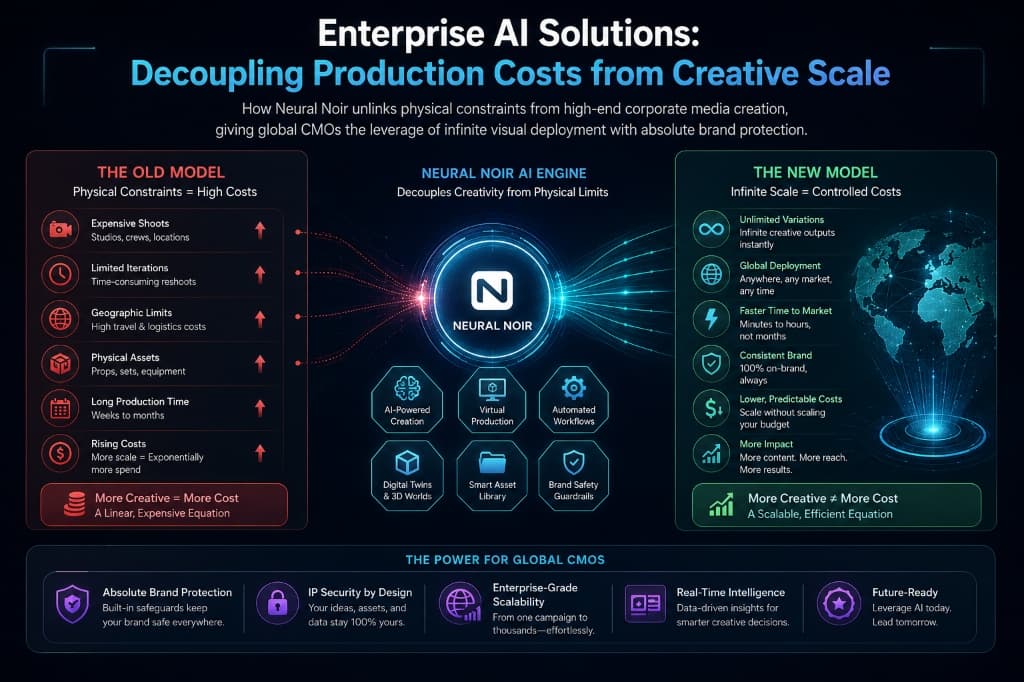 Neural Noir - Enterprise AI Solutions: Decoupling Production Costs from Creative Scale - AI cinematic artwork